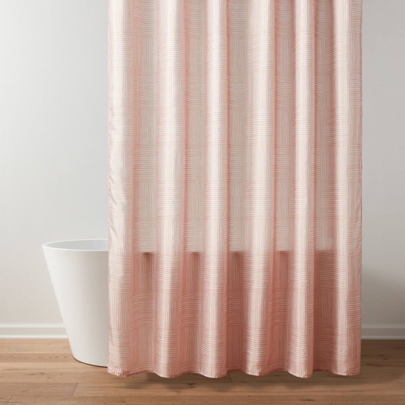 Boho 15 Piece Bathroom Set Grid Lines Rust Color Threshold Brand - Picture 4 of 6